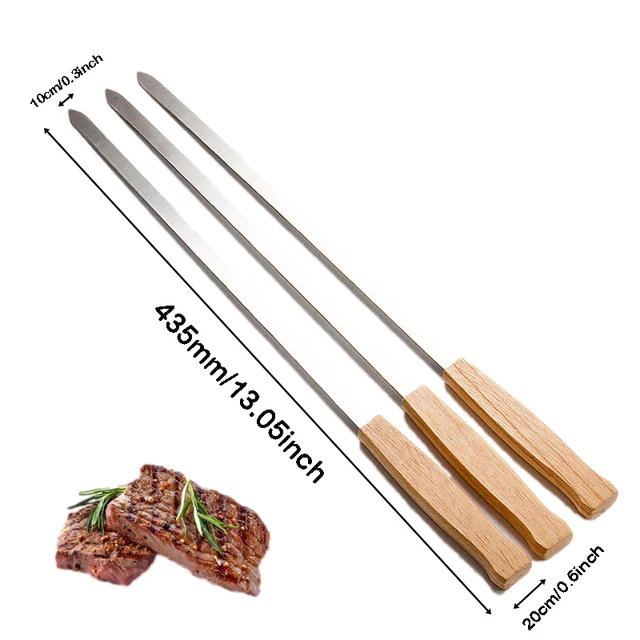 8Db Rozsdamentes Acél Grillszárny Újrahasznosítható Bbq Nyársa - Image 6