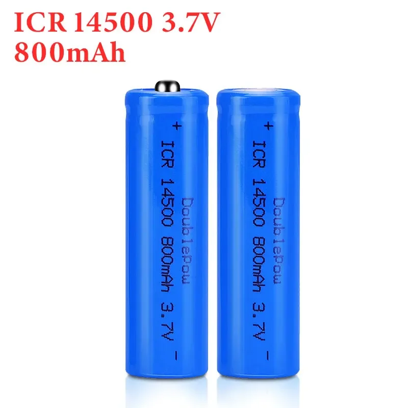Doublepow14500AA37VLithiumBattery800mAhIcr14500Rechargeable