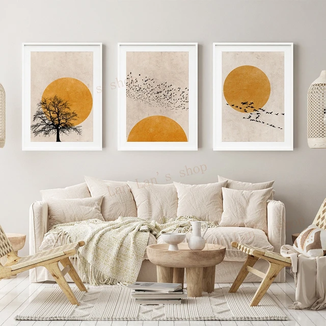 Sun Tree Flower Landscape Bird Calm Quote Wall Art Canvas Painting Nordic  Poster And Print Wall Picture For Living Room Decor - Painting &  Calligraphy - AliExpress