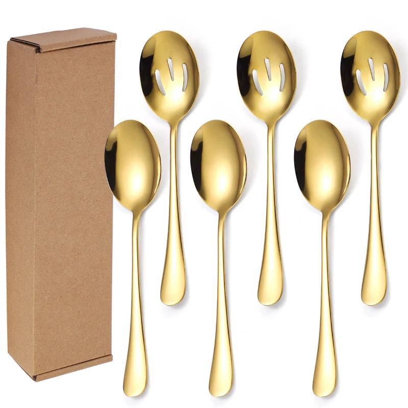 

6-piece set set stainless steel spoon common colander dishes.