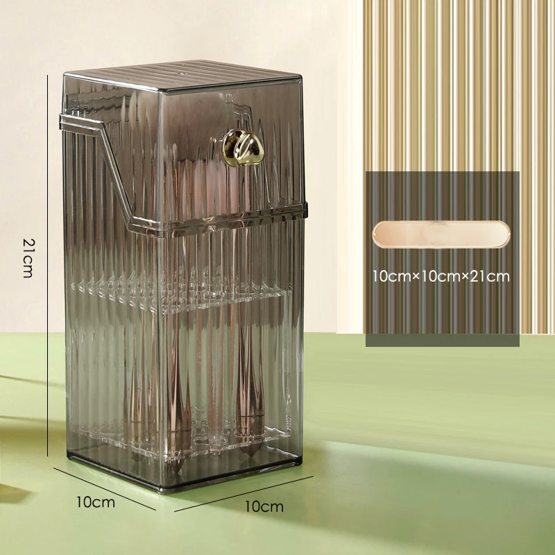 Fashion Plastic Makeup Brush Holder Organizer Lipstick Eyebrow Pencil Holder Makeup Organizer Desktop Cosmetic Storage Box 5