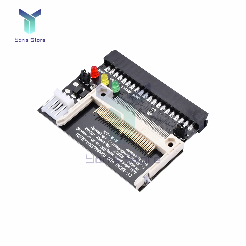 Double Side CF to 40Pin IDE Adapter 5V Power Adapter Converter Compact Flash CF to 3.5 Female 40 Pin IDE Bootable Card