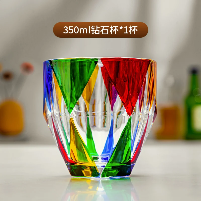 Nordic Style Whiskey Glass Travel Wine Glasses Handmade Rainbow Candy Glass  Cup Vodka Glasses Beer Mug Bar Utensils Home Gift - AliExpress