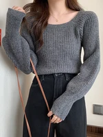 Autumn Winter Loose Women Sweaters Casual Soft Long Puff Sleeve Pullovers Jumpers Knitwear Basic Sweater For Women Tops - Image 4