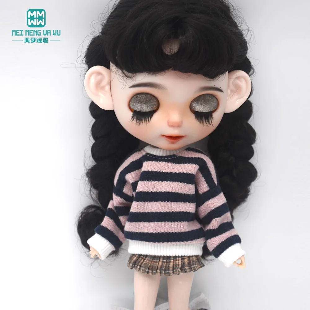 Kleidung für Puppen, dreiteiliges modisches Pullover-Set, passend für Blyth Azone OB22 OB24 Puppenzubehör – Detail 33