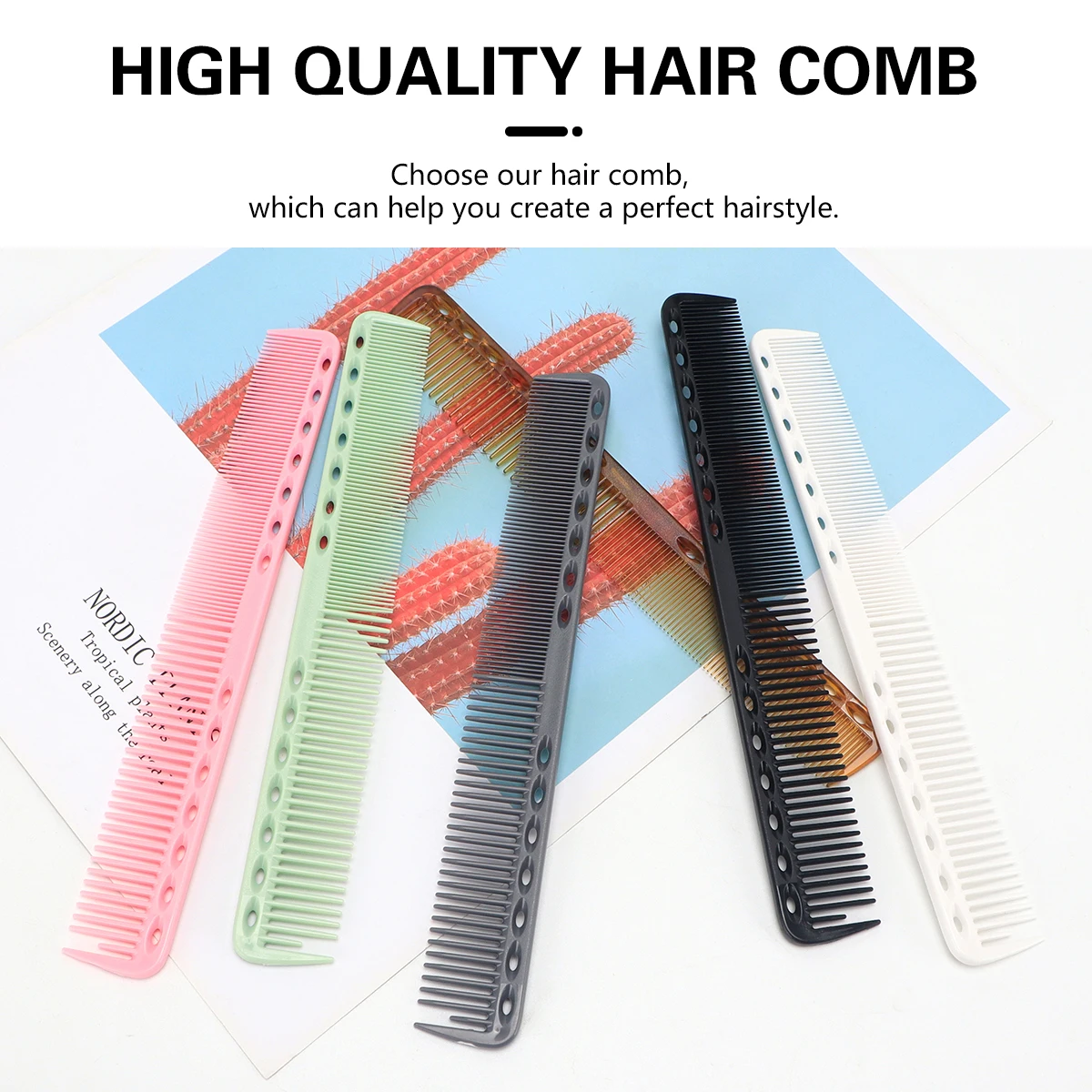 Multicolour Portable Anti-static Hair Combs Professional Barber Plastic Hairdressing Haicut Brush Salon Styling Tool Accessories 3