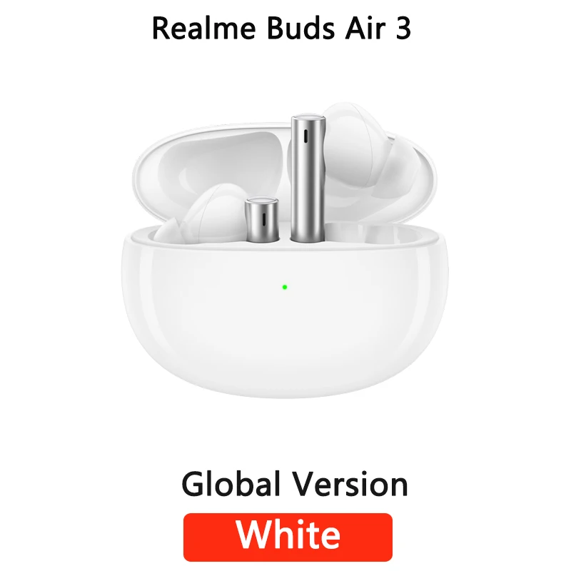 realme Buds Air 3 Auriculares inalámbricos, cancelación activa de ruido,  controlador dinámico de graves de 0.394 pulgadas, hasta 30 horas de tiempo  de