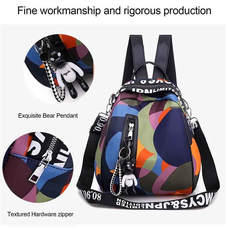 Womens backpack Multifunction Backpack Women Waterproof Oxford Bagpack Female Anti Theft Backpack Schoolbag Girls