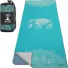 MoKo Yoga Towel Non Slip Hot Yoga Mat Yoga Blanket Printing Pattern Quick Dry with Corner Pocket for Bikram Pilates Gym Workout