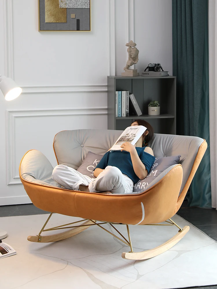 Chaise à bascule légère pour adulte, fauteuil de salon, de luxe, pour  balcon, chambre à coucher