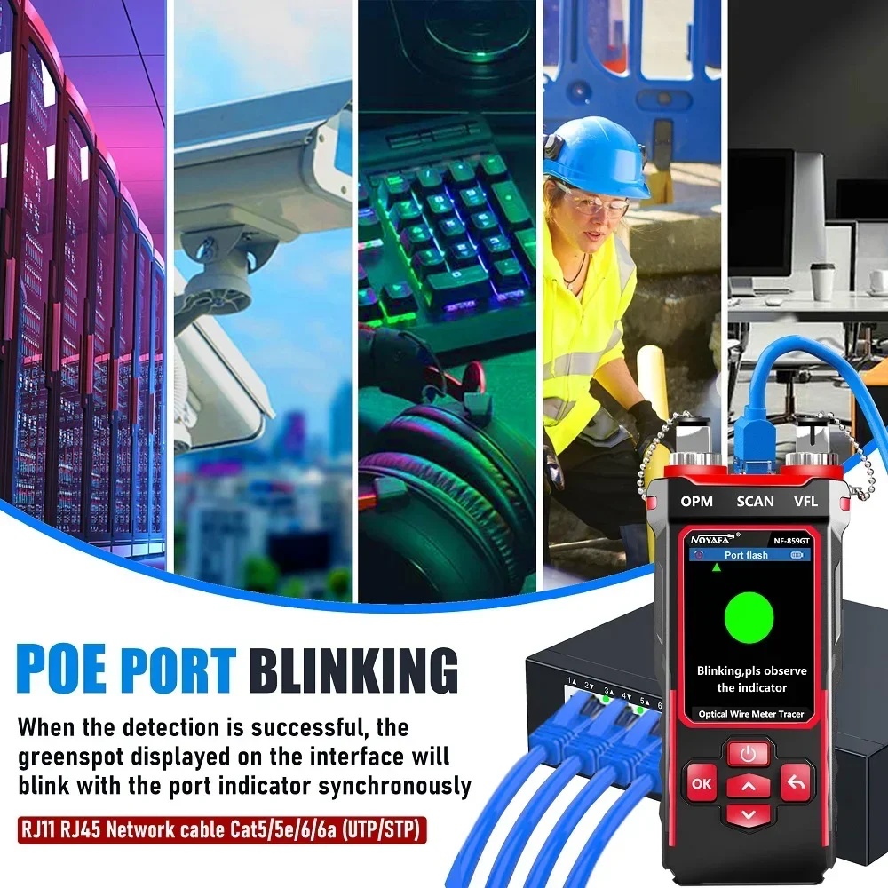 NF-859GK/GT/GS network cable single head crimping length breakpoint tester,red light power meter,crystal head crimping line test