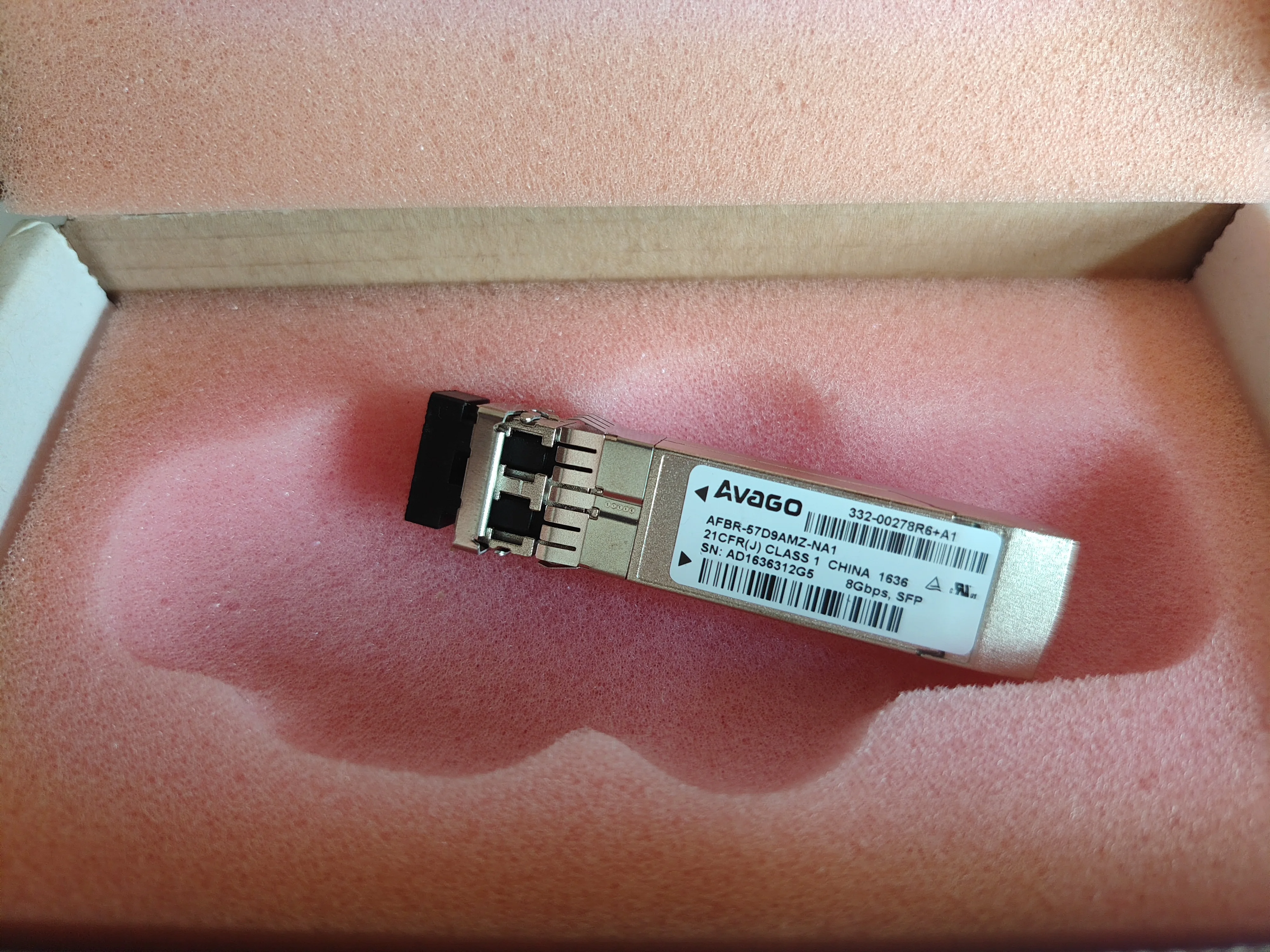 AVAGO 8Gbps Optical Network Module AFBR-57D9AMZ-NA1 332-00278R6+A1 NETAPP NA 8G SFP SW