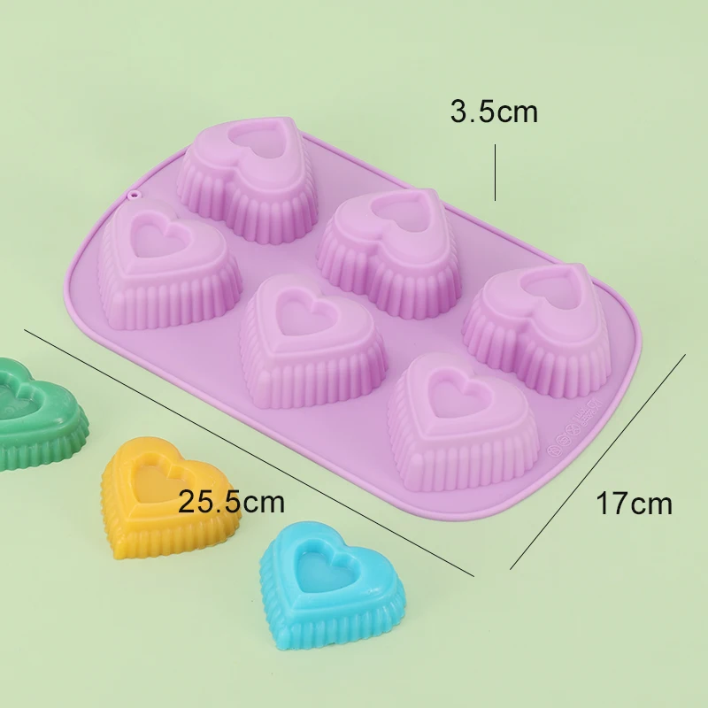 Heart Birthday Cakes Silicone Mold DIY Cake Pastry Baking Mold For Making  Chocolate Fondant Cupcake Molds Nonstick Candle Molds Silicone Shapes