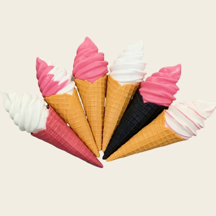 人工アイスクリームモデル,ワッフルコーン,チョコレートミックス