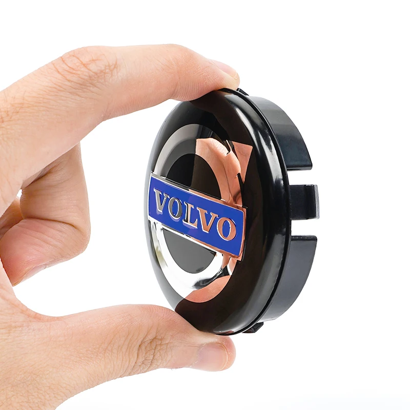 4 Pièces Cache-moyeux Autocollants Pour Volvo V60 I 2010-2015,Hub Centre Caps Cover Sticker Autocollant De Capuchon De Jante De Pneu Autocollant De Badge 56mm