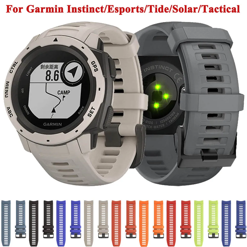 스마트 워치 밴드 스트랩, Garmin Instinct 2 교체 밴드, Garmin Instinct Solar Tactical Esports 실리콘 손목 밴드