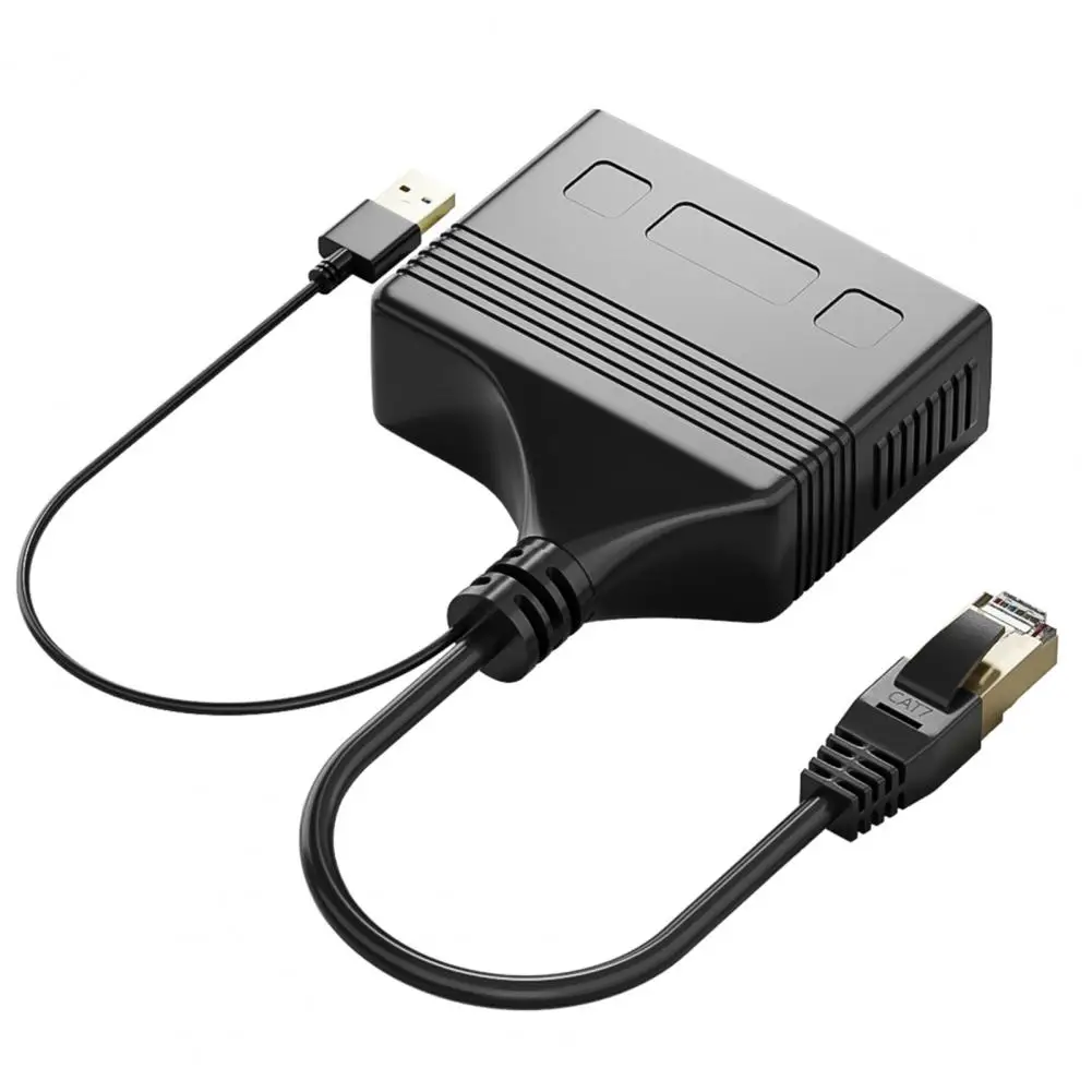 Reliable Ethernet Cable Splitter 3 in 1 Internet Splitter Plug Play 100Mbps LAN Network Internet Sharing