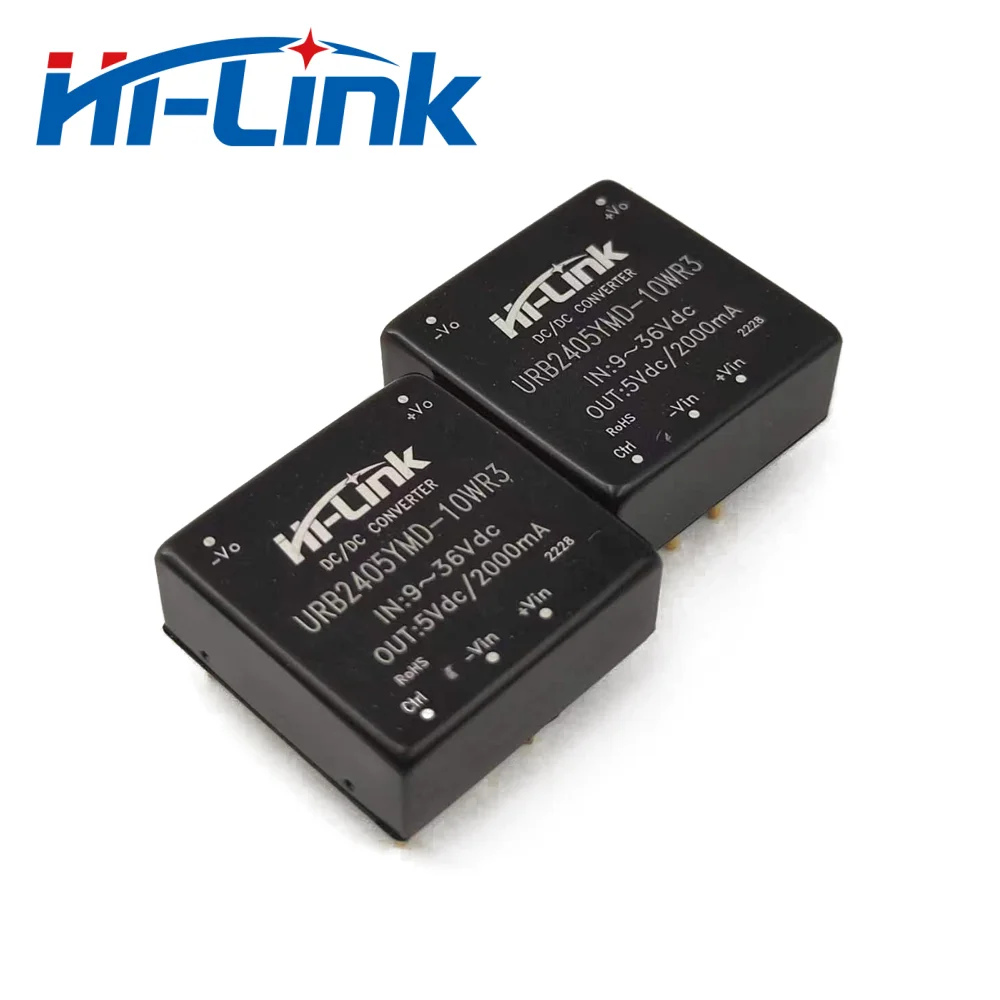 5pcs/Lot DC-DC Isolated Module 9-36V Input 5V 2A Output Step Down Converter Power Supply URB2405YMD-10WR3