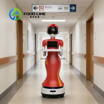 Robot di servizio umanoide robot di consegna commerciale personalizzato per la consegna di cibo dell'hotel del ristorante