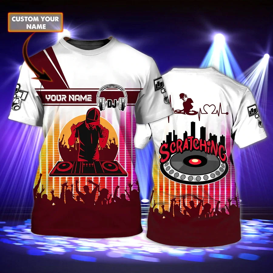 PLstar Cosmos Neue Sommer männer T-shirt DJ Personalisierte Name 3D Gedruckt t-shirt Unisex Hip Hop Tops Musik Festival Kleidung DW144 – Detail 17