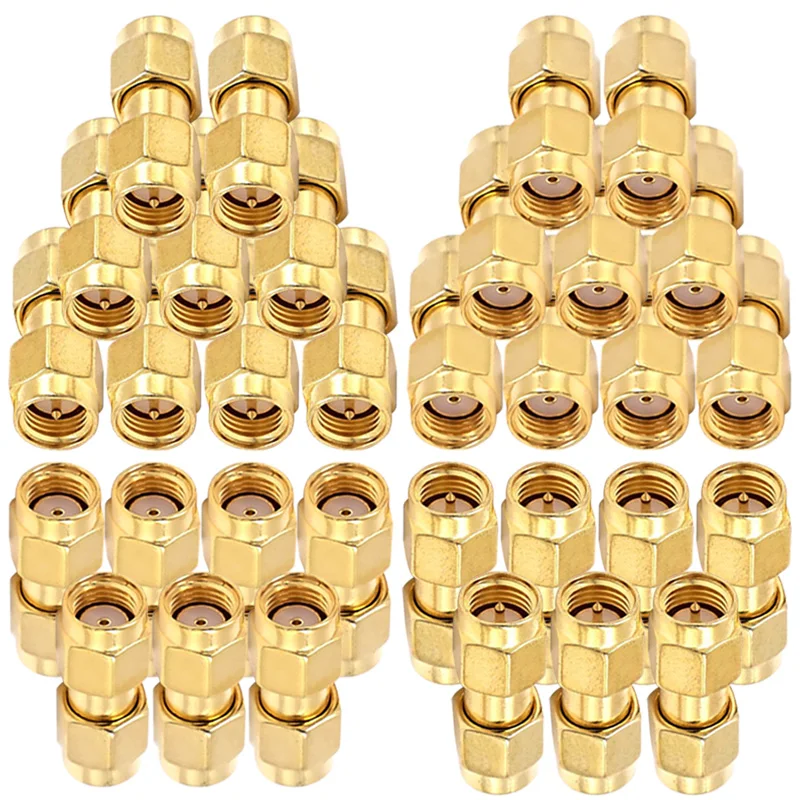 5/20 ชิ้น Golden SMA ชายหญิงปลั๊ก RF Coaxial ซ็อกเก็ตอะแดปเตอร์ตรง SMA Connector พร้อมสกรูด้าย 1