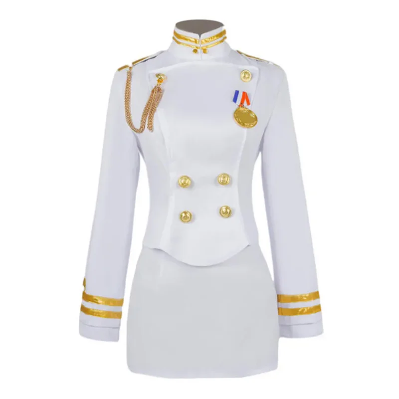 

Game Azur Lane IJN Takao IJN Atago Cosplay Costumes White Ship Uniform Women Dress