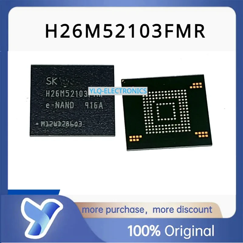 

Оригинальный новый чип памяти H26M52103FMR 26M52103FMR 153BGA Emmc16G, интегральная схема чипа