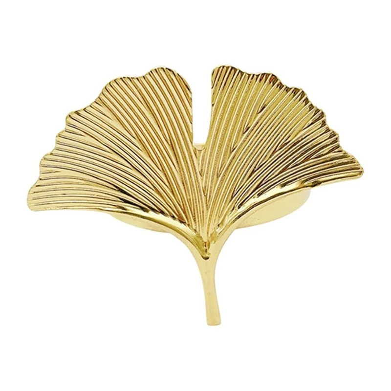 6Pcs Ginkgo Biloba Napkin Ring Buckle Wedding Banquet Mother's Day Table Decoration