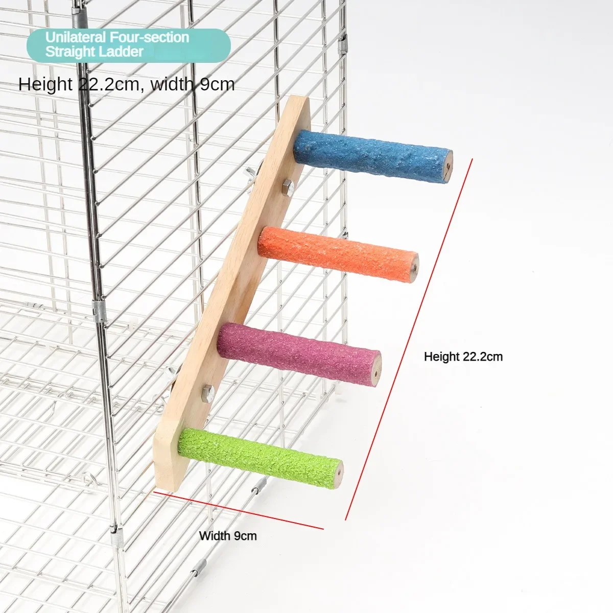 Wood Ladder 4/6 Steps Pet Interactive Bird Parrot Toy for Hamster Cage Funny Grinding Stick Climbing