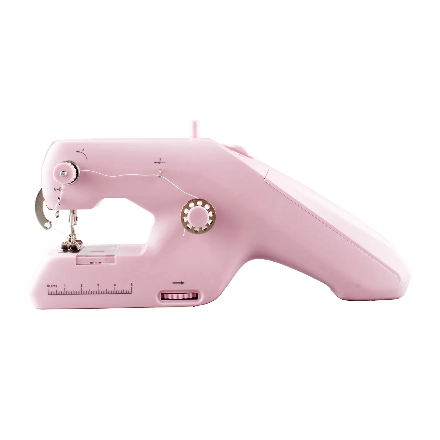 Sewing Machine Household Mini Handheld Portable Electric Two-wire Sewing Machine Pink White 3