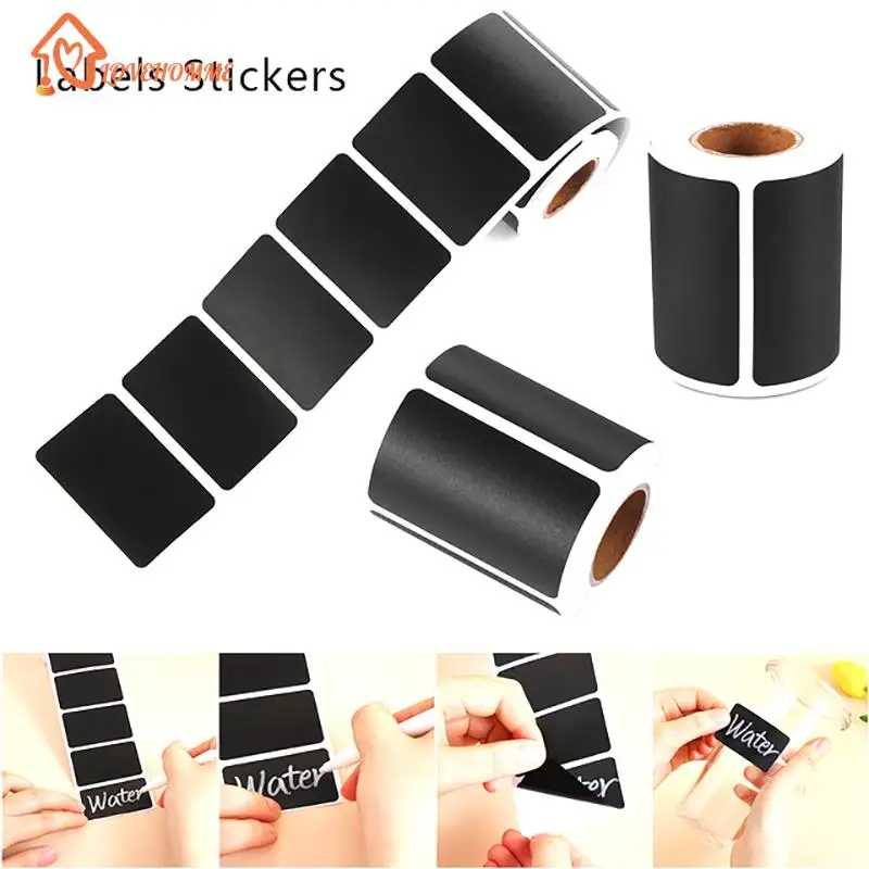 

120Pcs/Roll Waterproof Label Stickers Black Label Sealed Jar Storage Product Kitchen Sticker Blackboard Labels Stickers
