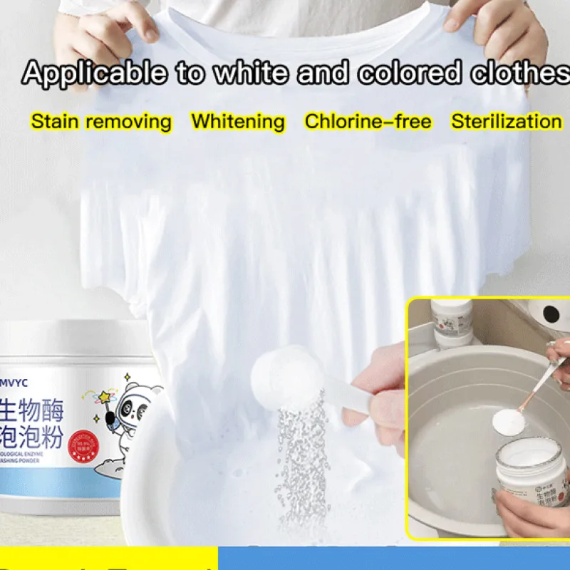 Active Oxygen Bubble Powder Household Biological Enzyme Washing Powder Stain Removal Oil Hand And Clothes Prot Cleaner