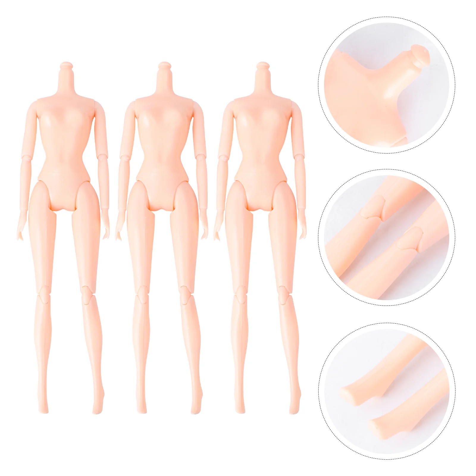 

3pcs 26cm Moveable Body Small Jointed Body Figure Diy Craft Model Body Body for Cake Decoration Projects
