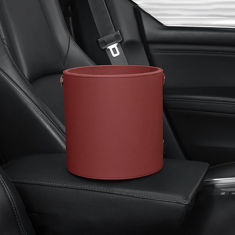 For Audi A1 A3 A4 A5 A6 A7 A8 S3 S4 S5 S6 S7 Q3 Q4 Q5 Q7 Q8 TT TTS Etron Quattro Car Circular Trash Can Garbage Dust Pocket Bin