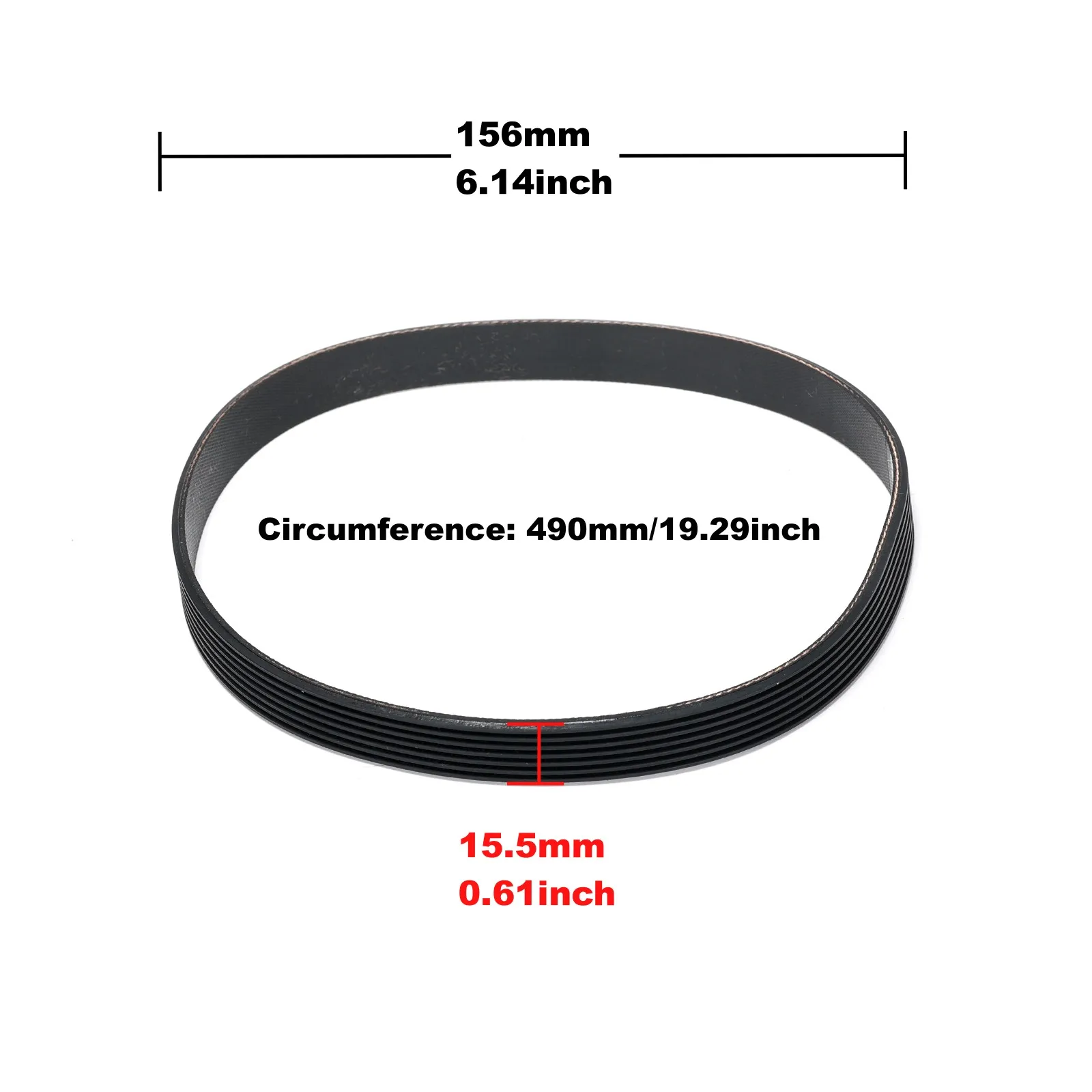 Rubber Belt Transmission Drive Belt 1Pcs Lawn Mower Drive Rubber Belt PJ490
