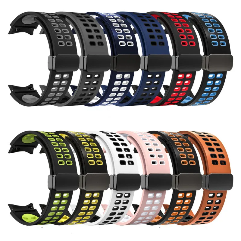 

Ремешок магнитный для Samsung Galaxy Watch 5/4/6 44 мм 40 мм 4 classic 46 мм 42 мм, силиконовый спортивный браслет для Galaxy watch 5 pro 45 мм