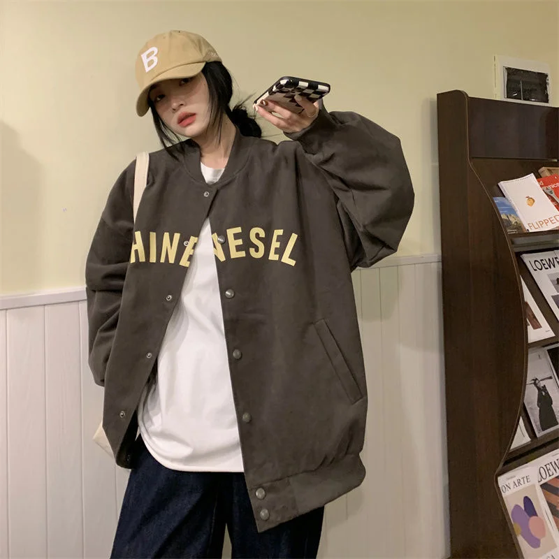 2023 Spring Autumn Women Jacket New Fashion Baseball Jacket Original Design Vintage Clothes