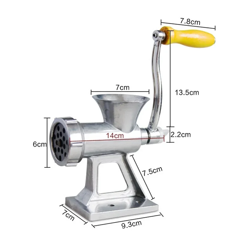 Manual Meat Grinder Stainless Steel Sausage Filling Machine Vegetable And Garlic Shredder Suitable For Household And Restaurant 3
