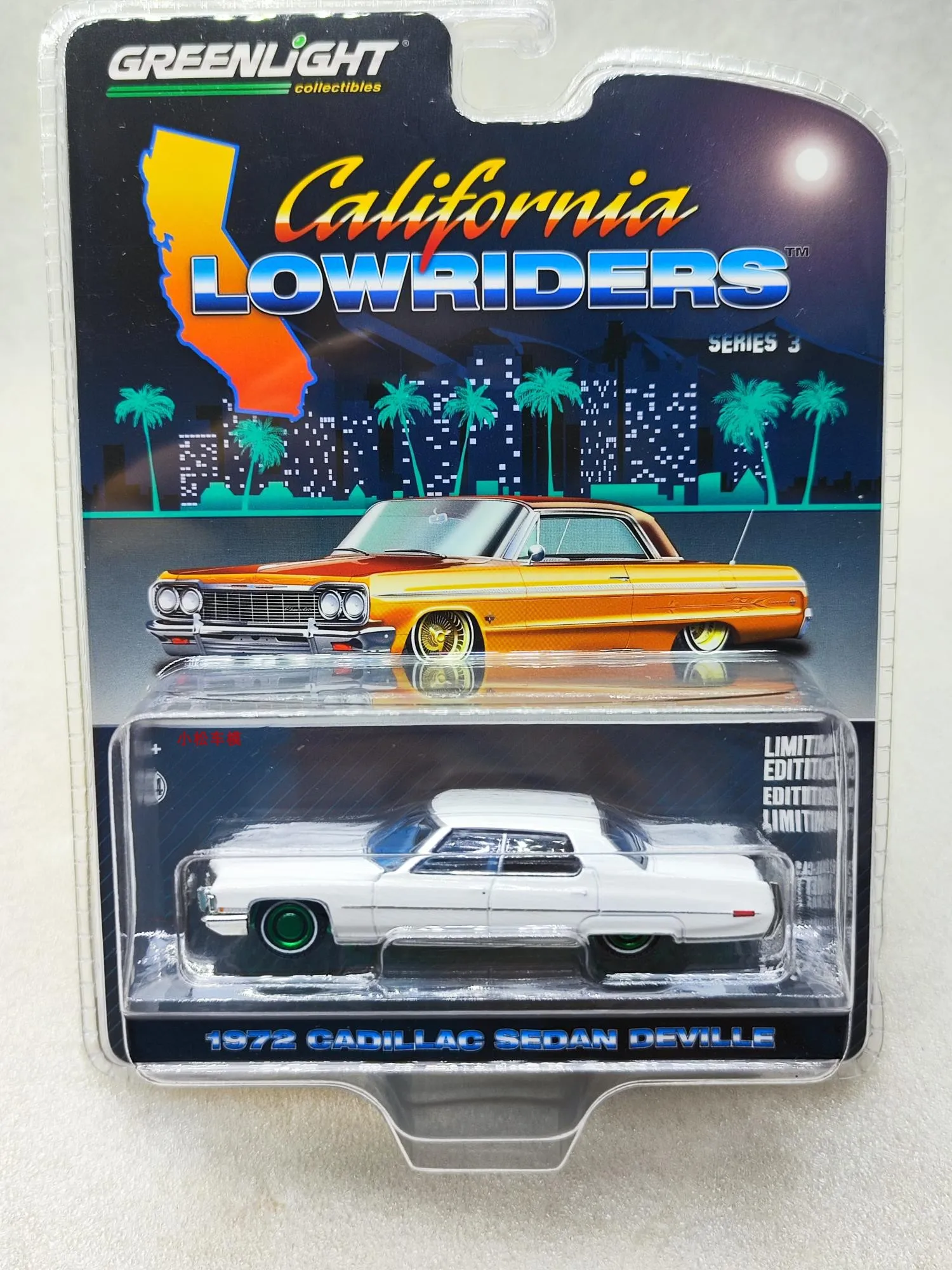 

1: 64 1972 Cadillac car deVille green machine Collection of car models