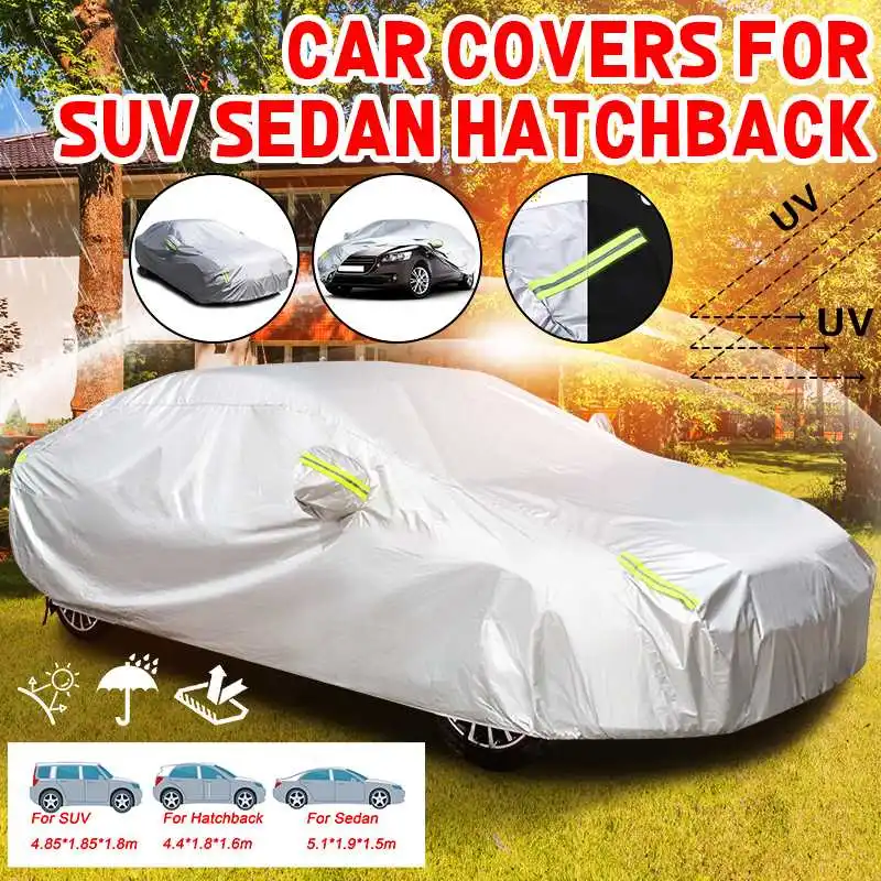 

Car Cover Outdoor Winter Snow Auto Cover Sun UV Ice Frost Rain Dust Resistant Protection Cover Case Universal For Sedan SUV