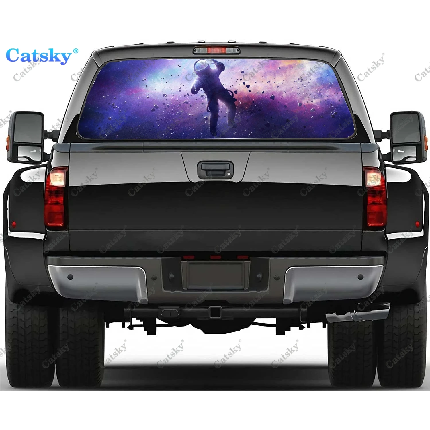 

Astronaut starry sky Window Decal Sticker Graphic PVC Decorative Truck Sticker Perforated Vinyl Universal Sticker