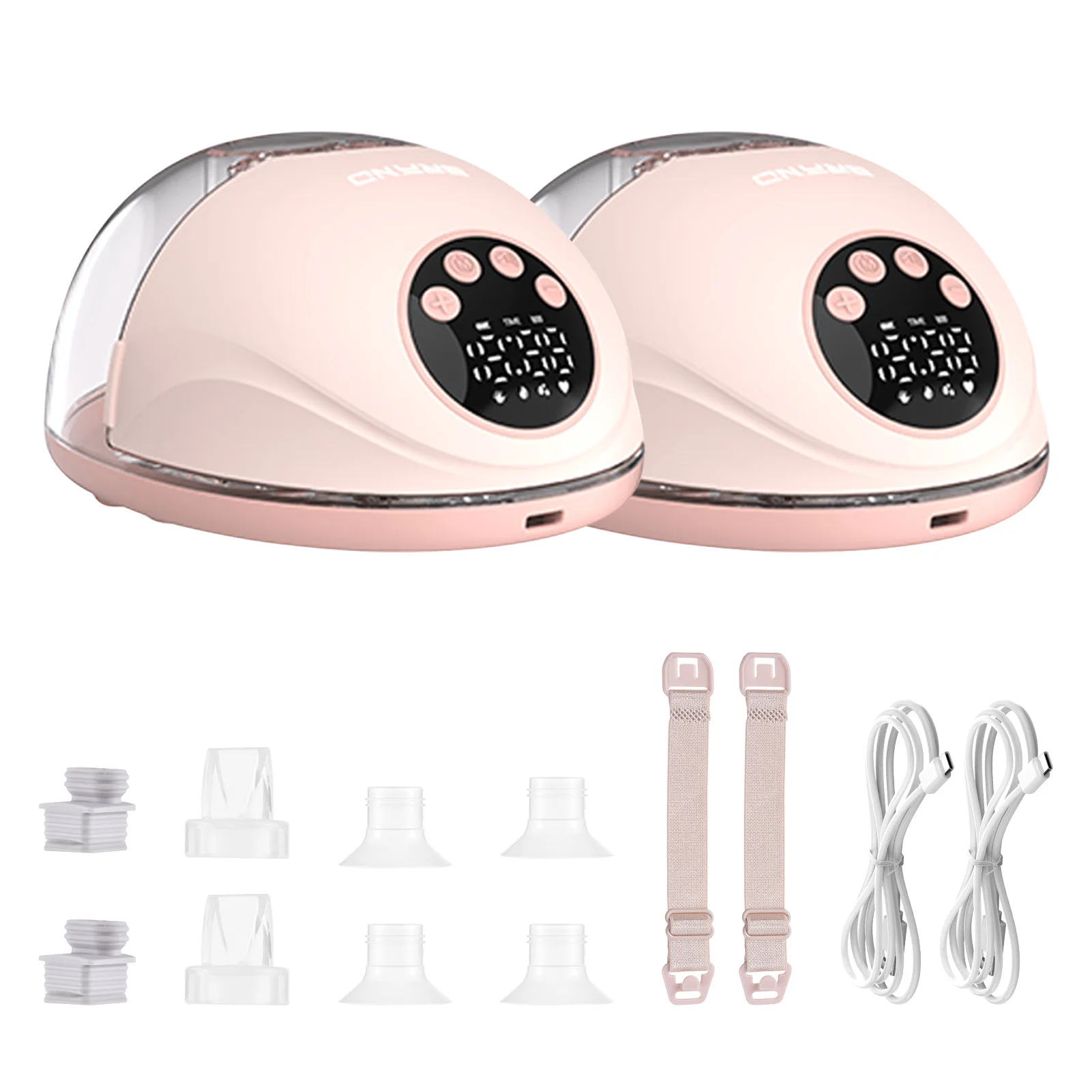 Hands Free Breast Pump 4 Modes 12Levels Auto Stop Wearable Breast Pump BPA-free Safe Double-Sealed Electric Cordless