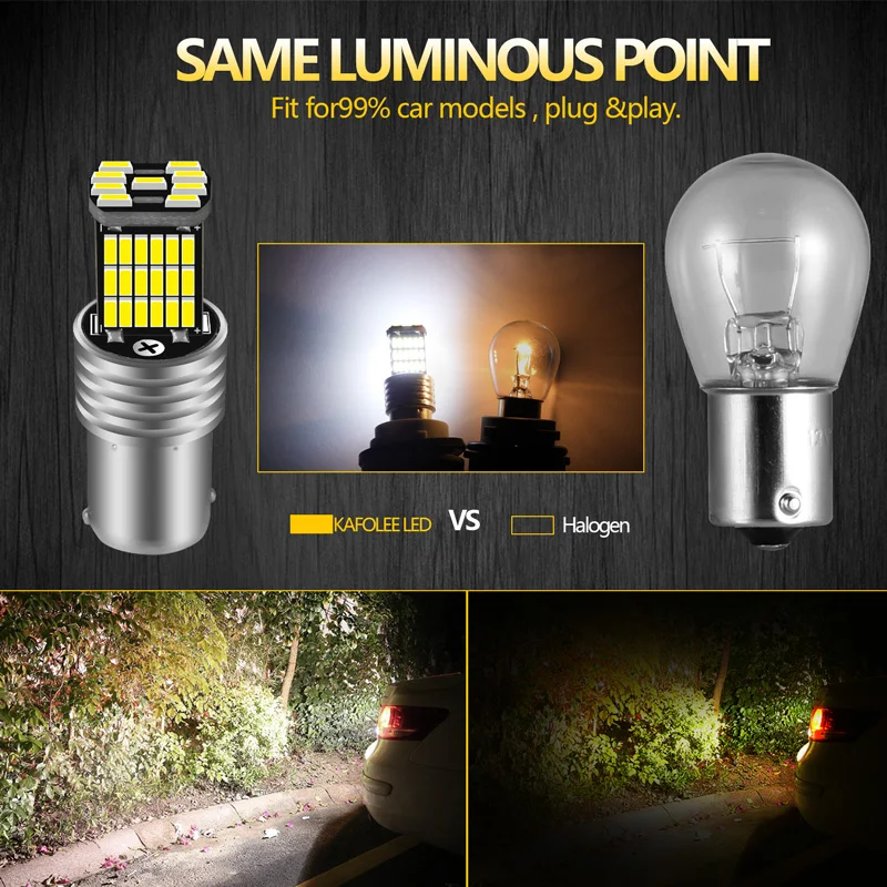 ڵ  ü  LED ȣ , P21W LED 1156, BA15S 7506, 4014SMD, 1200LM,  12V, 2 , 45 , ǰ