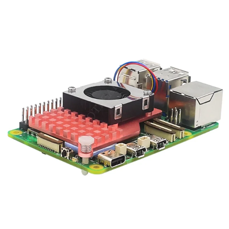 Ventilador Ativo Raspberry pi Radiador Metálico Dissipador de Calor Cobre Puro Alumínio-prata Alumínio-preto - Imagem 2