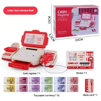 New Children's Supermarket Cash Register Calculator Scan Shopping Card Cash Register Play Every Family Toys Boys Girls Gifts 2