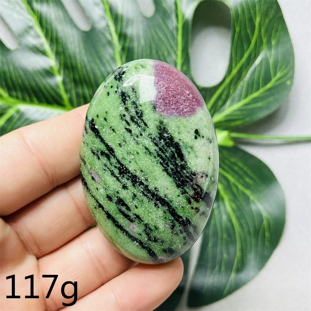 

Natural Gemstone Palmstone Epidote Ruby Black Tourmaline Original Mineral Specimen Home Garden Decoration Crystal Stone Healing