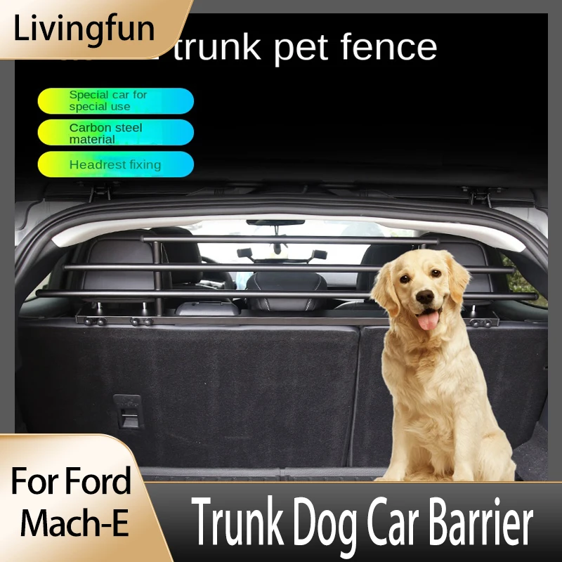 Livingfun Per Ford Mustang Mach-E Dog Car Barrier Trunk On-Board Pet Ringhiera Ford Mustang Ford Mach E Accessori Ricambi Auto