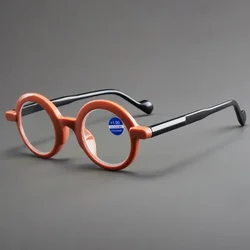 Vintage - Style Anti - Blue Light Reading Glasses - Ultra Light & High Definition Eyewear - 4.0 (Orange)