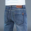 Spring Autumn 2022 Men's Smart Jeans Business Fashion Straight Regular Blue Stretch Denim Trousers Classic Men Plus Size 28-40 1