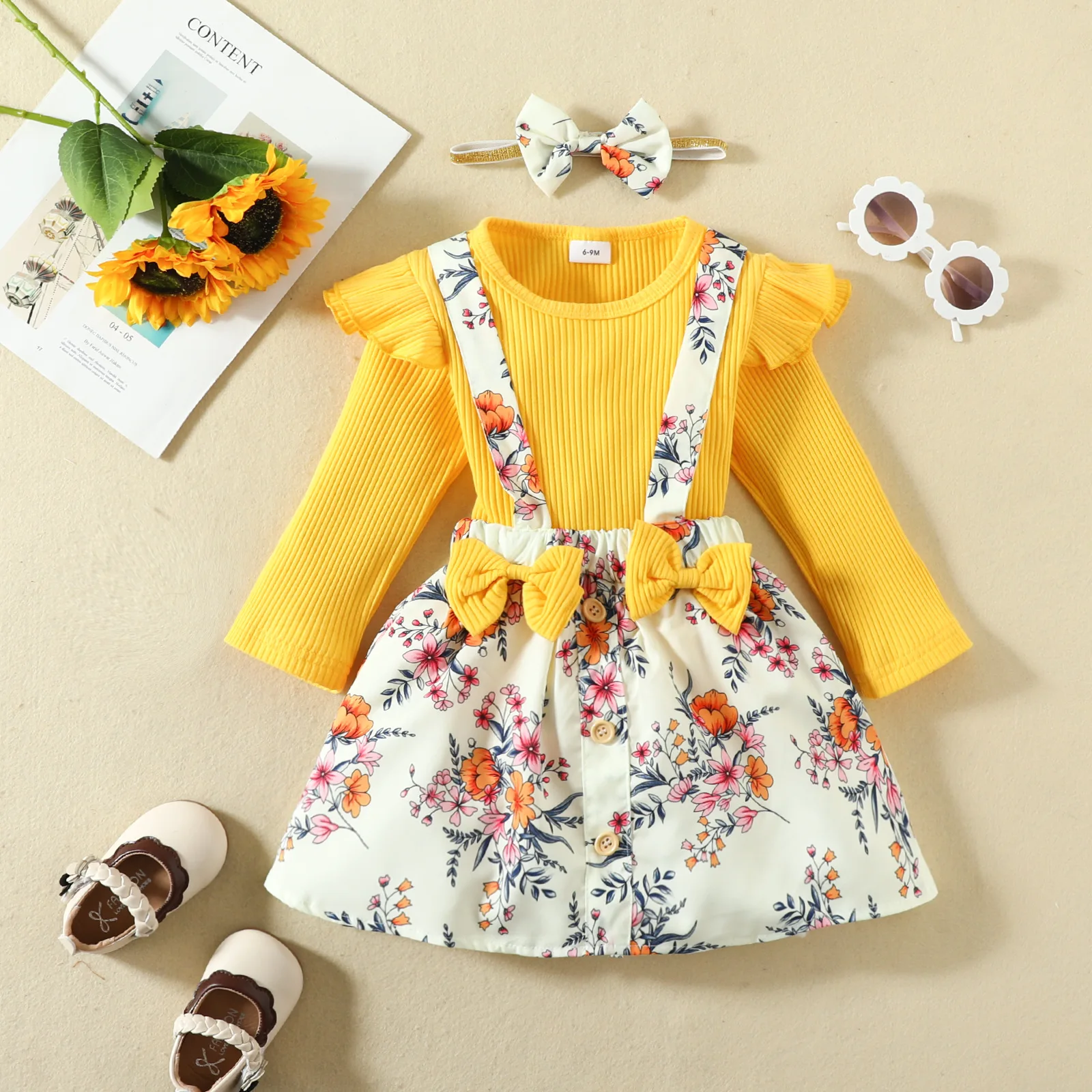 0 3 month fall dresses Jkety Dresses for Girls Baby Girl Clothes Dress Plaid Ruffle Long Sleeve  Dresses + Headband Cute Fall Winter Baby Dress White,0-3 Months